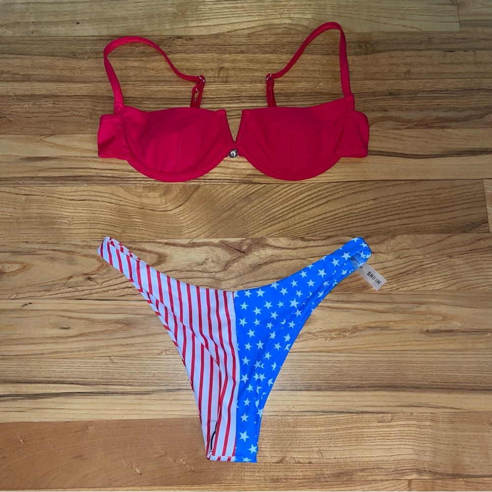 American Flag SHEIN Bikini